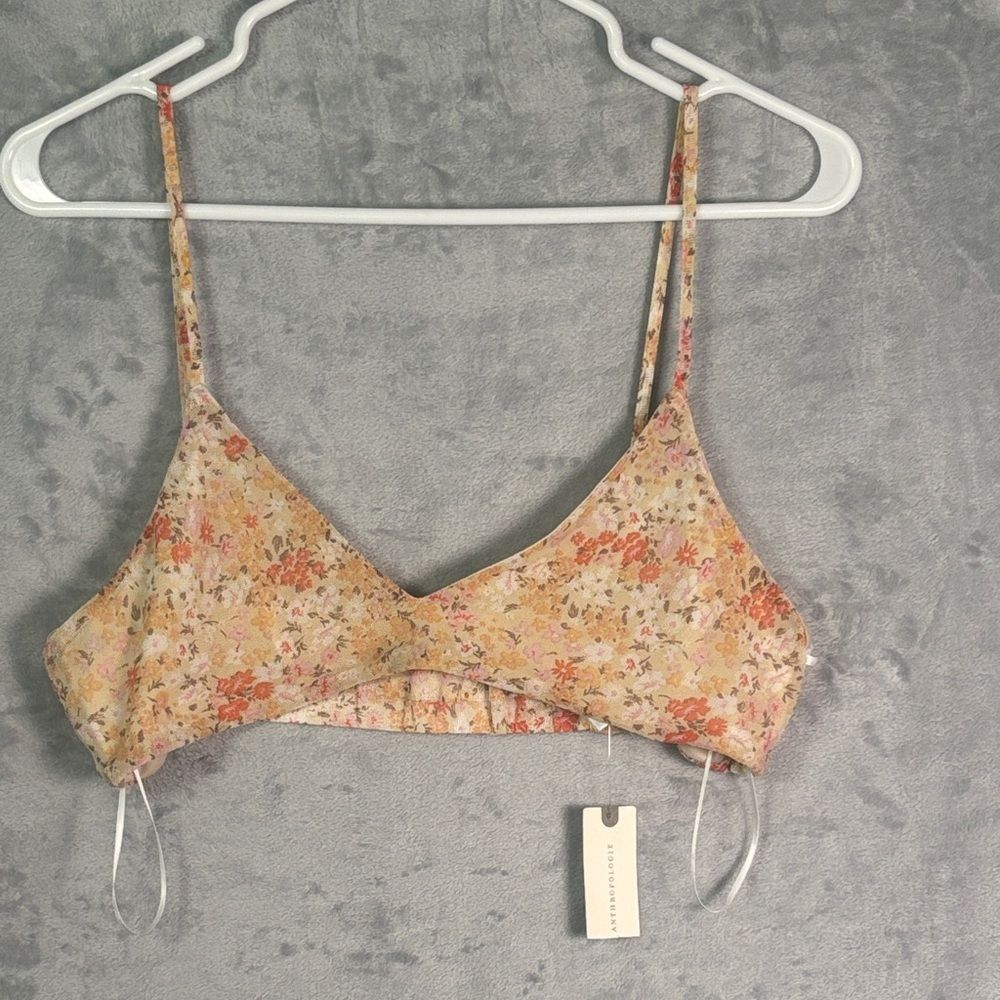 NWT New Anthropologie Sage The Label Floral Bra Top Size Medium